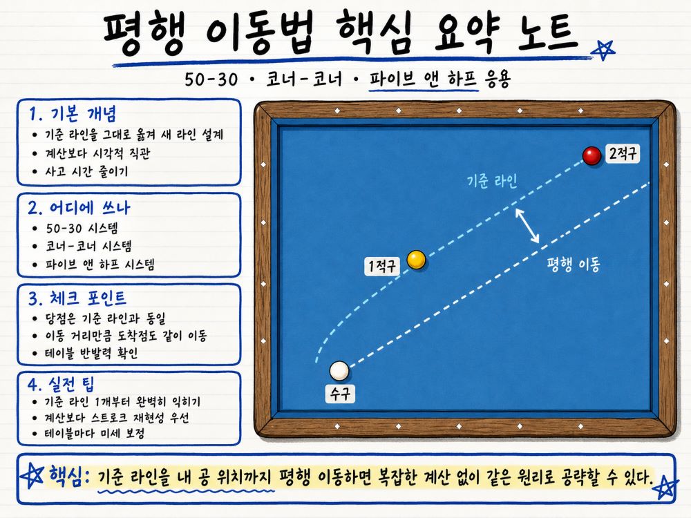 평행 이동법 핵심 요약 노트