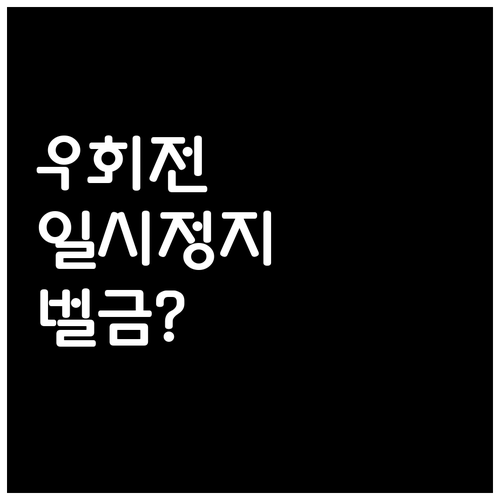 우회전 시 일시정지 의무와 위반 처벌..