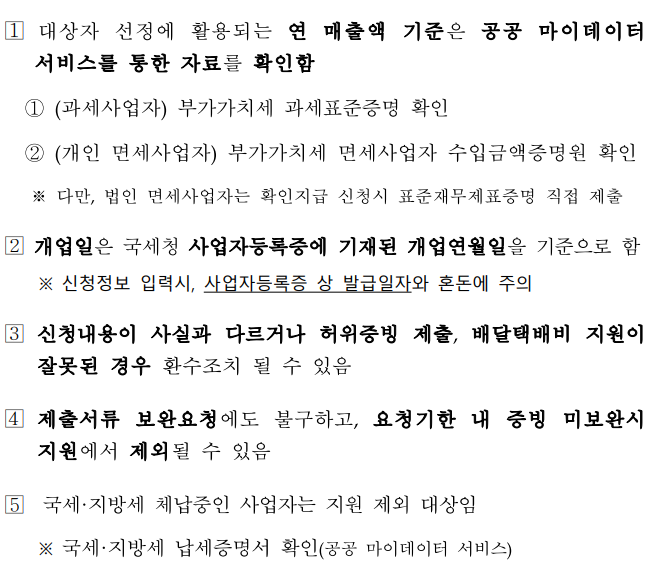 소상공인 배달비 지원사업 신청방법