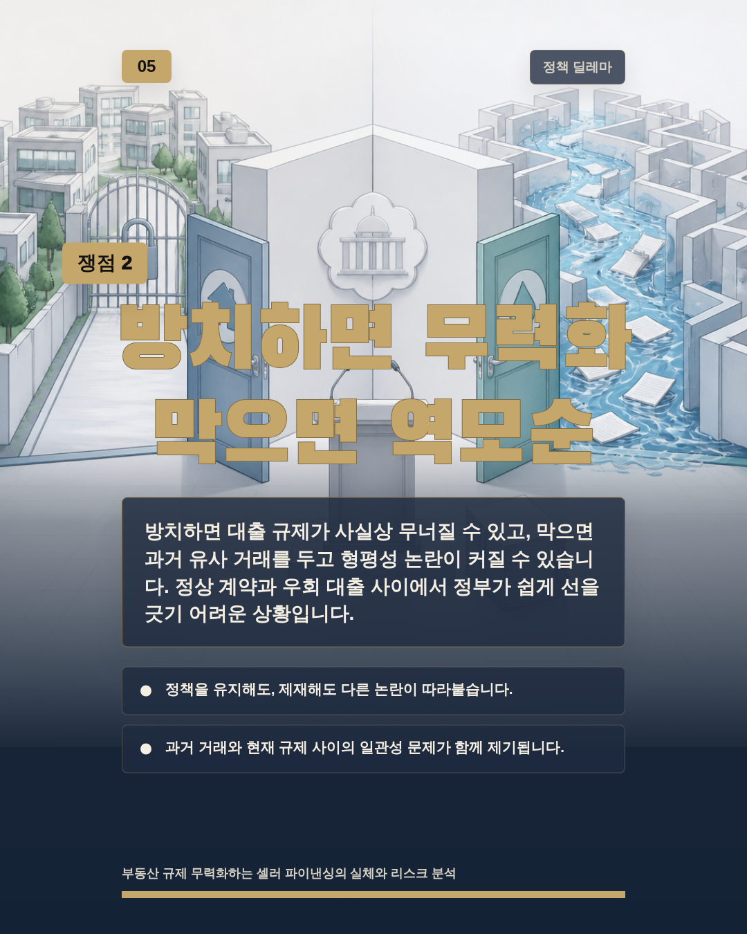 방치하면 무력화 막으면 역모순