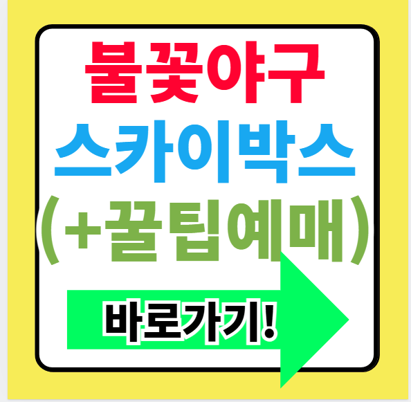 불꽃야구 창단 첫 직관 스카이박스까지 꿀팁 예매하는 방법