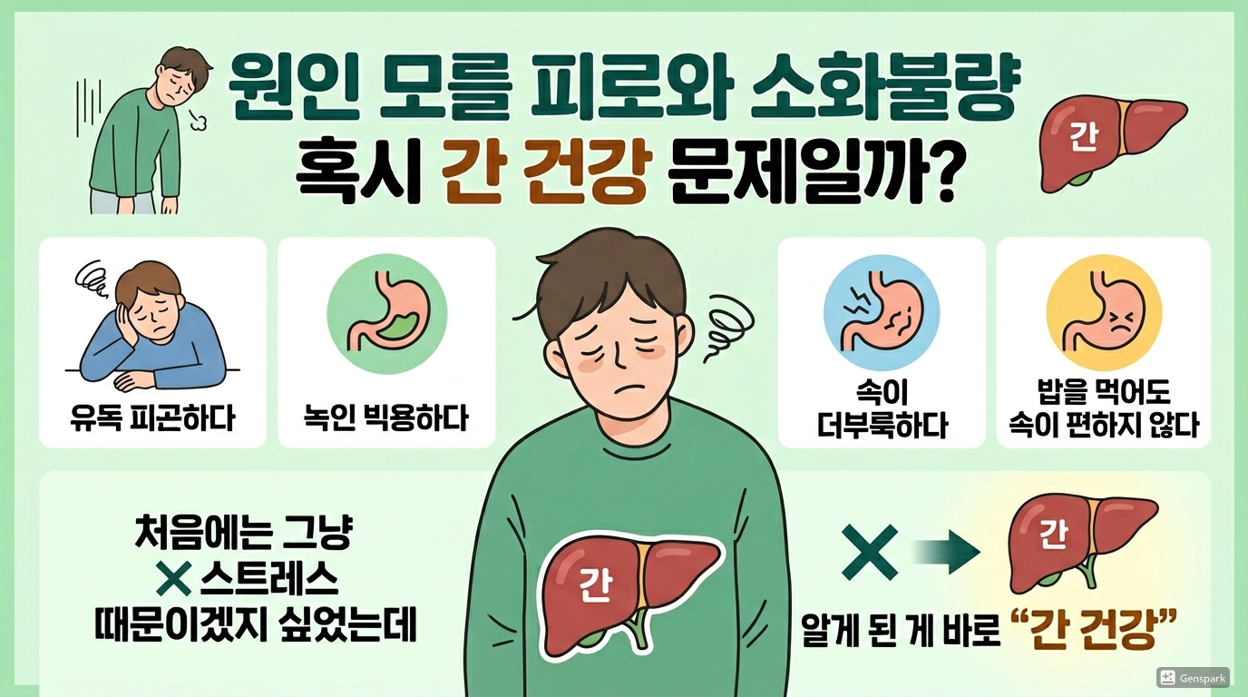 원인 모를 피로와 소화불량, 혹시 간 건강 문제일까?