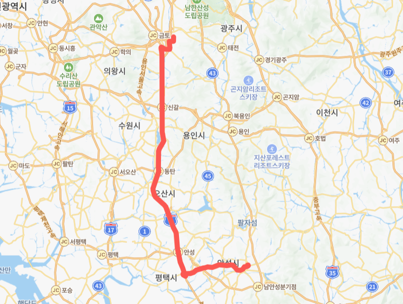 성남-안성-8201번-버스-노선-지도