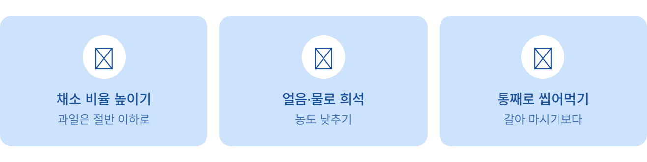스무디&middot;주스 똑똑하게 즐기는 습관