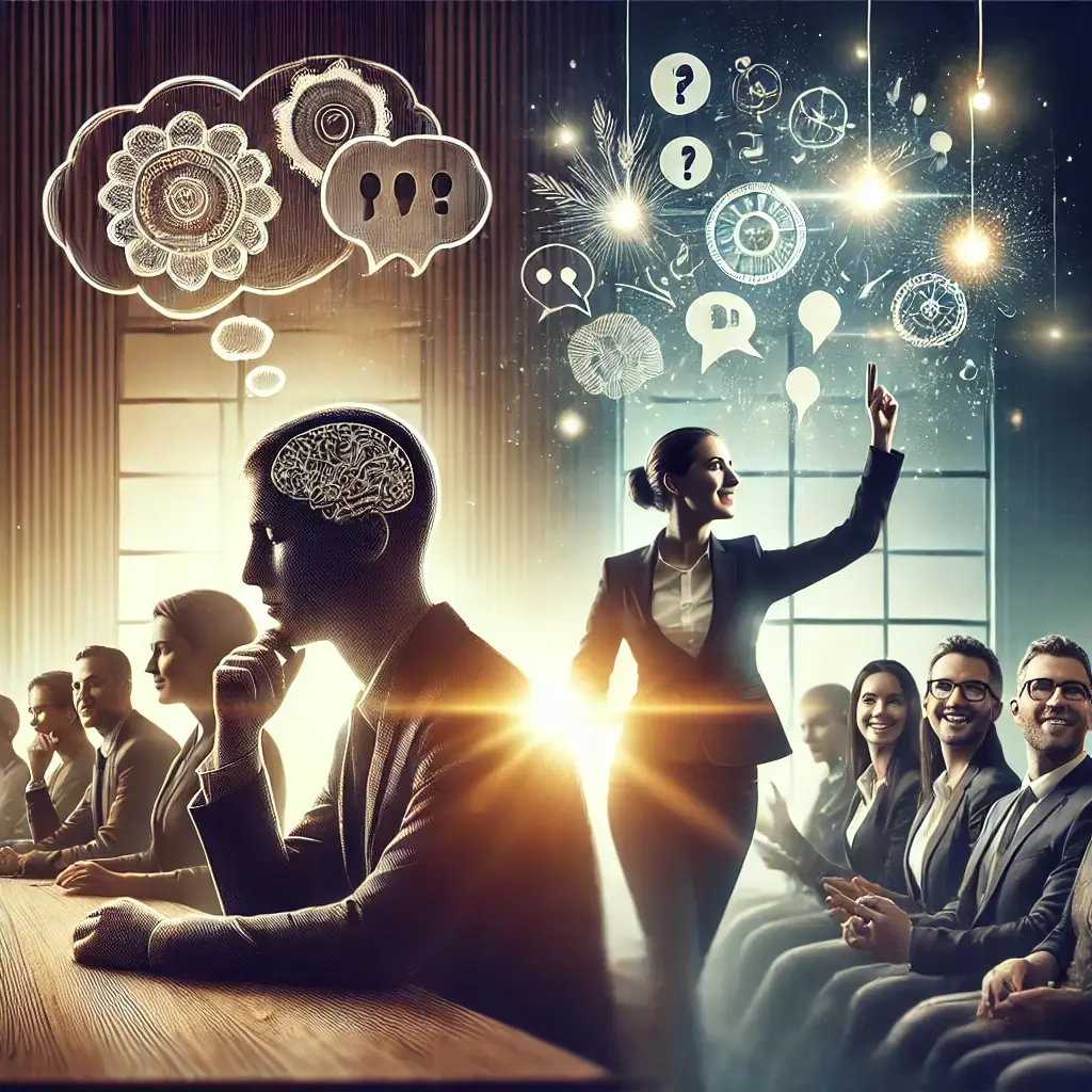 회의에서 조용한 사람과 활발한 사람의 심리적 차이