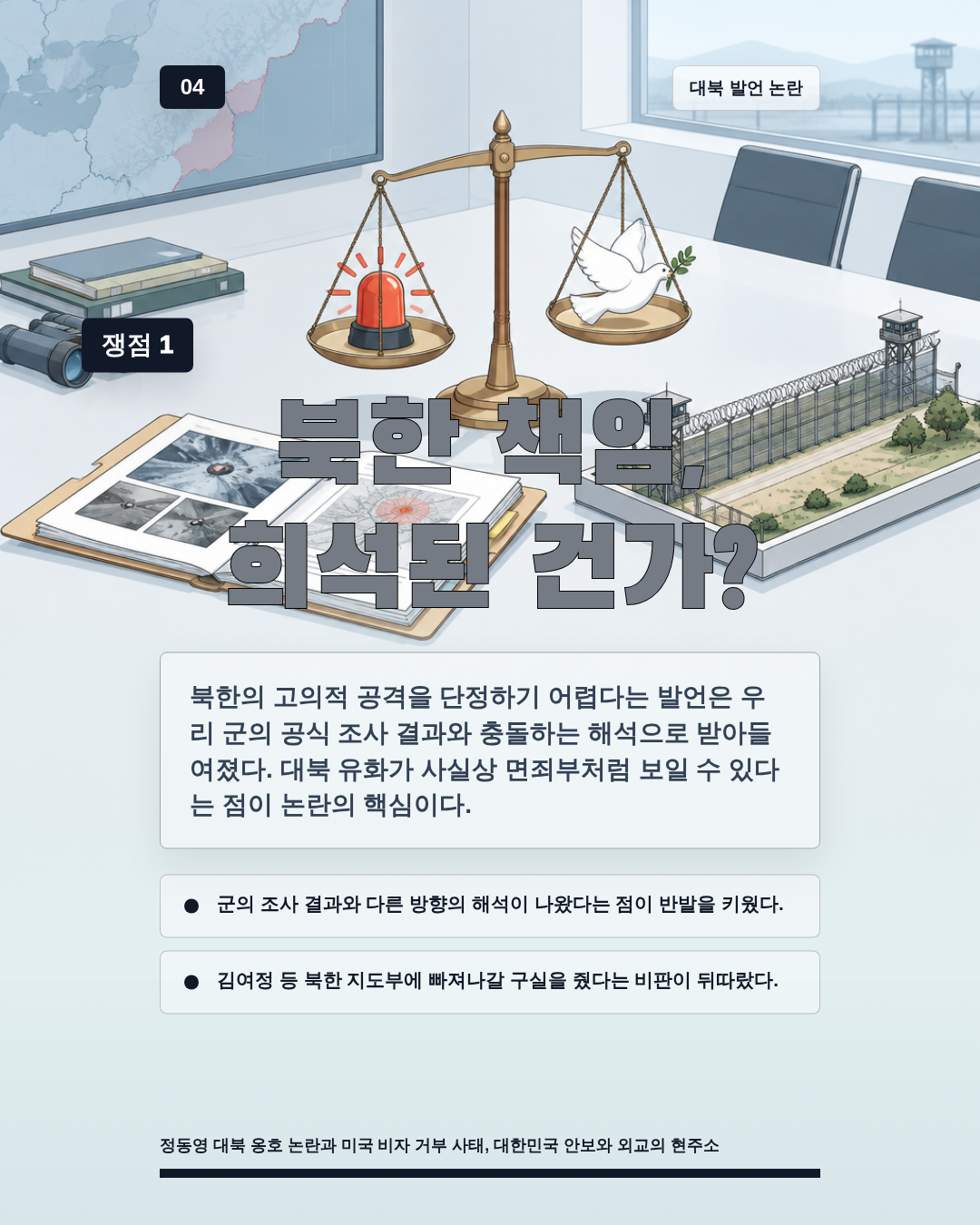 북한 책임, 희석된 건가?