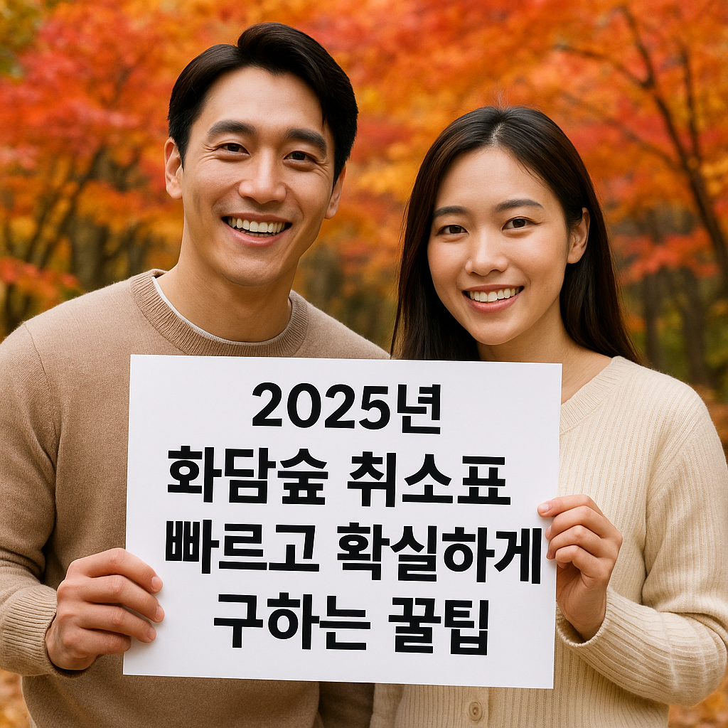 2025년 화담숲 취소표 빠르고 확실하게 구하는 꿀팁
