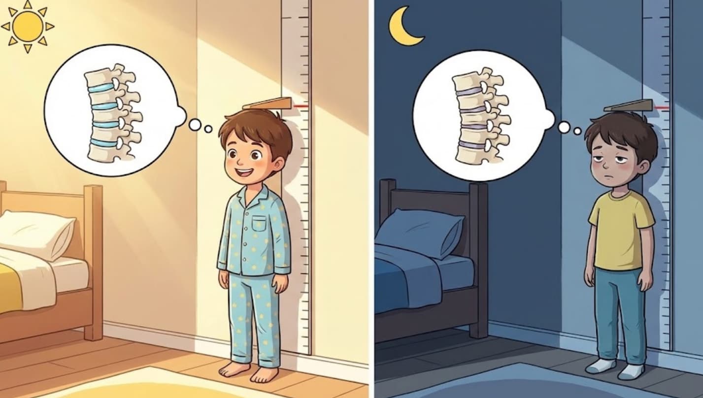 아침에 키가 더 커 보이는 이유 인포그래픽