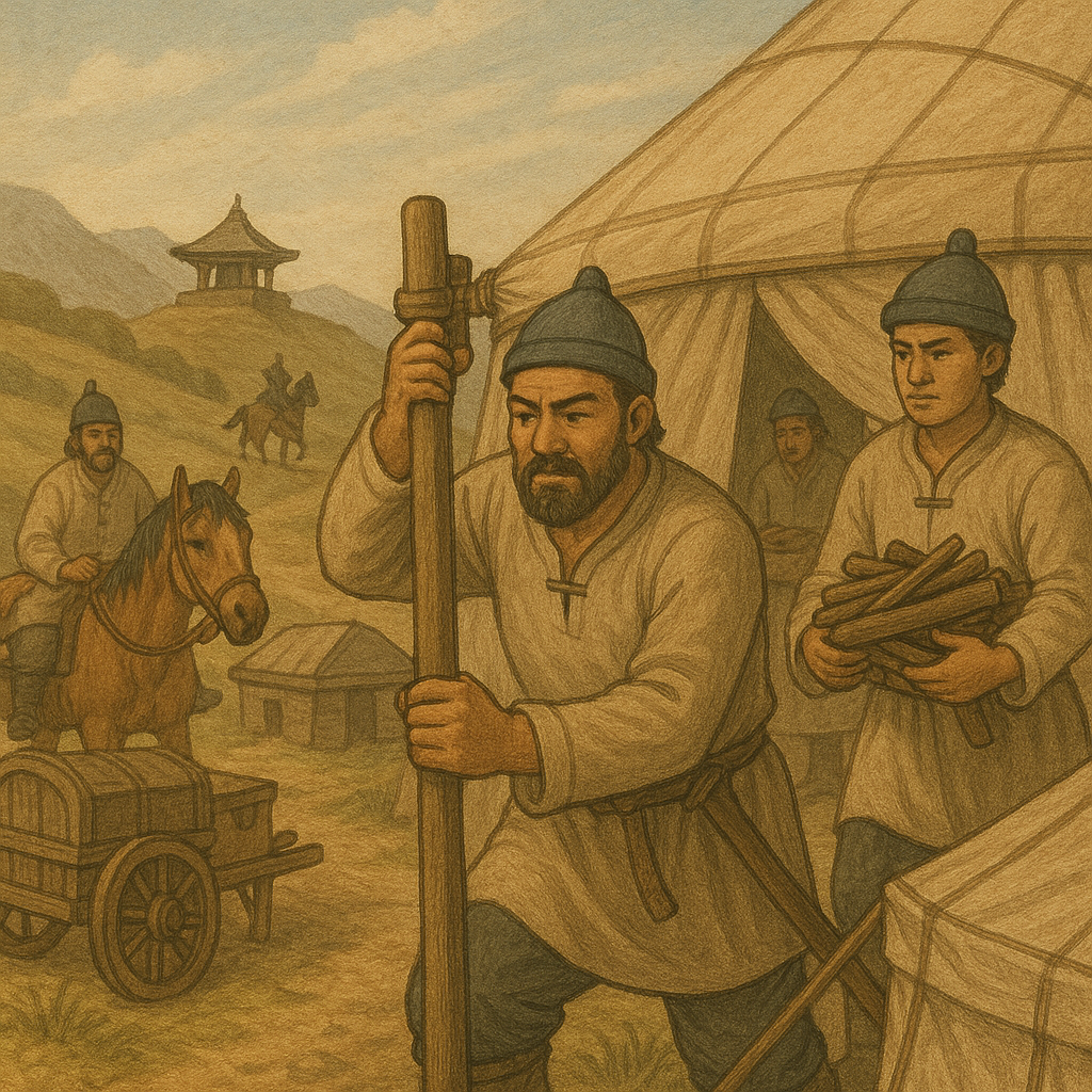 역참을 설치하는 모습