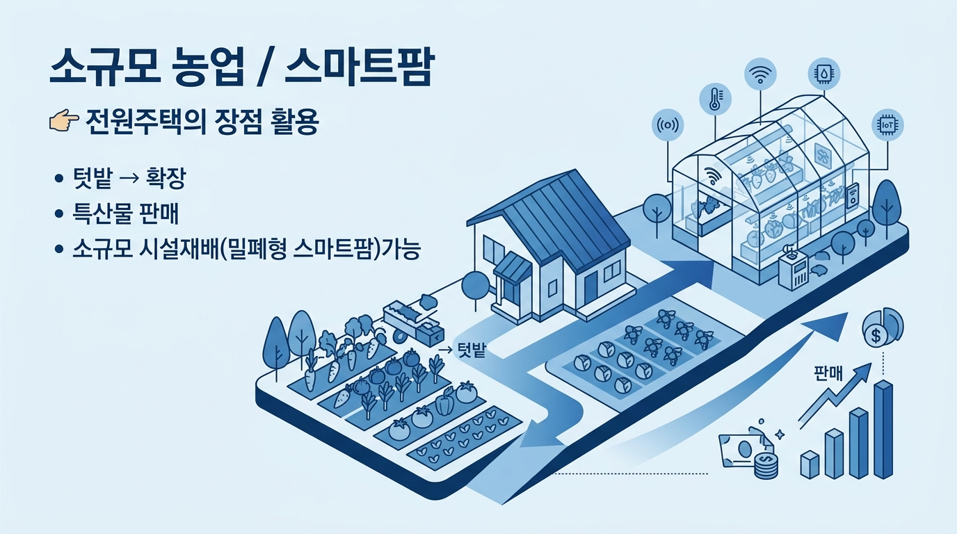 소규모 농업/ 스마트팜으로 수익창출 가능