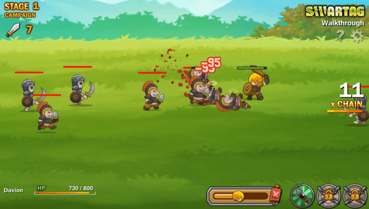 적들을-공격하고-점수를-획득하는-장면