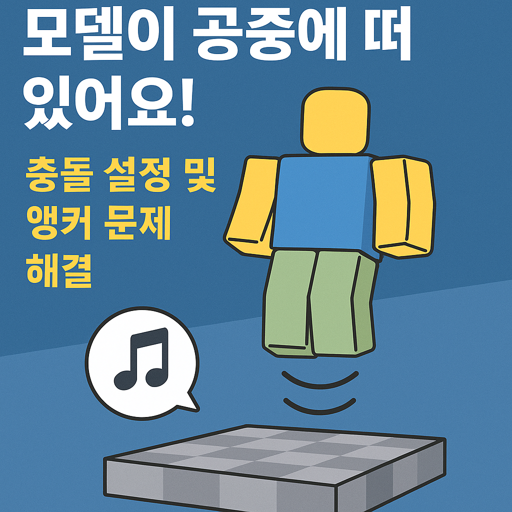 로블록스 스튜디오 모델 충돌 설정 및 앵커 문제 해결