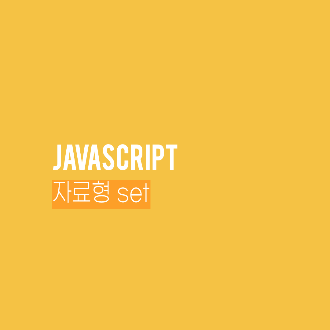 [자바스크립트 기본] 자바스크립트 자료형 Set 개념정리
