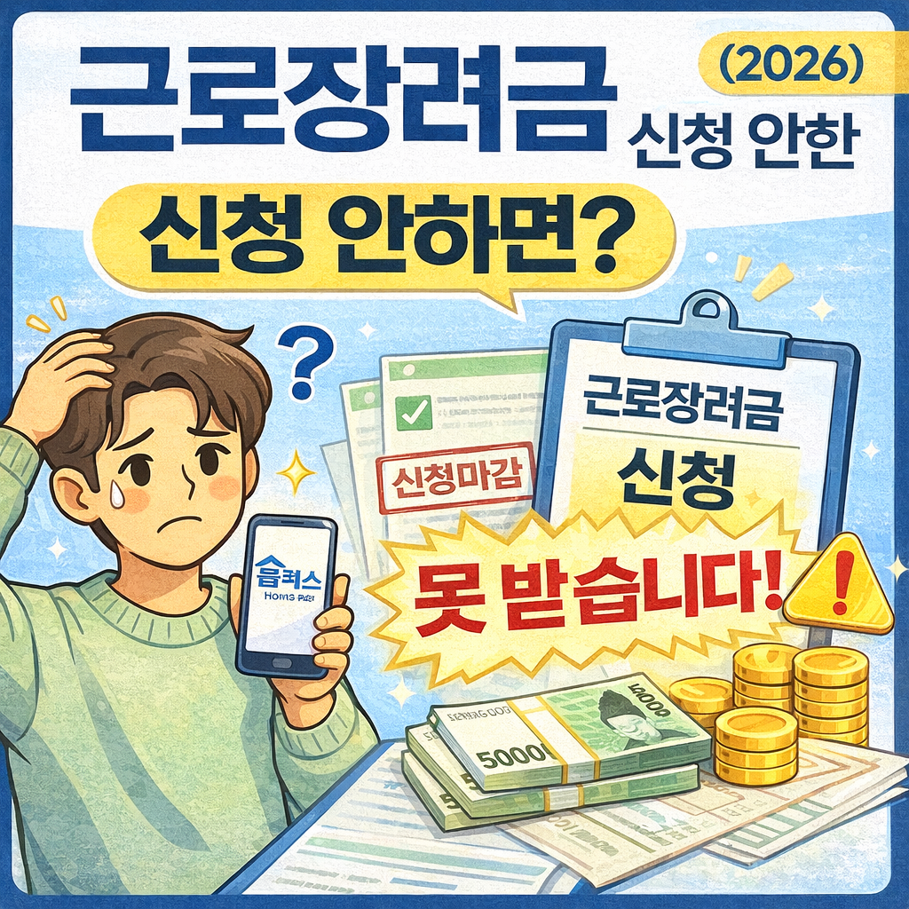 근로장려금 신청하지 않으면 발생하는 불이익 안내