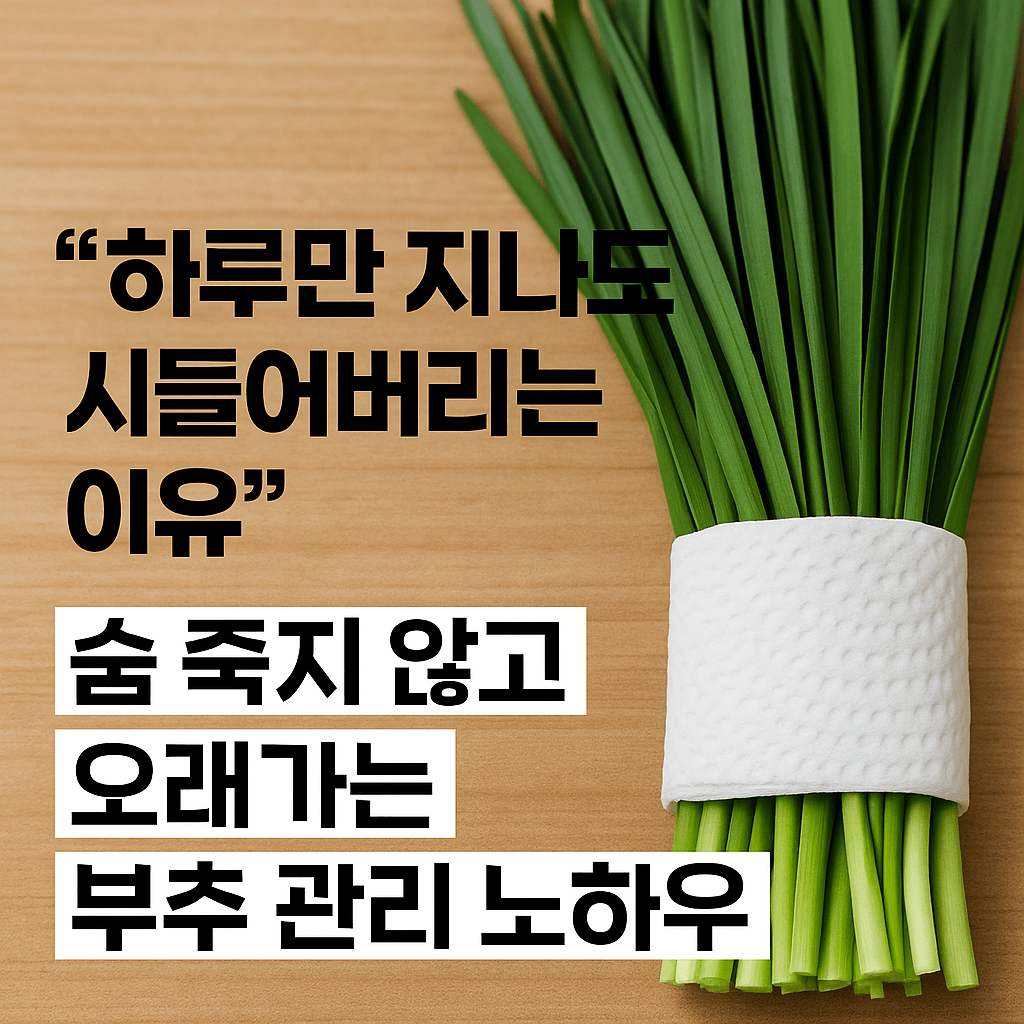 부추 보관법, “하루만 지나도 시들어버리는 이유”