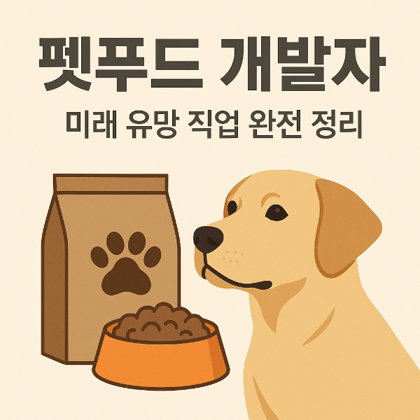 펫푸드 개발자 – 미래 유망 직업 완전 정리