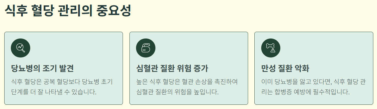 식후 혈당 관리의 중요성