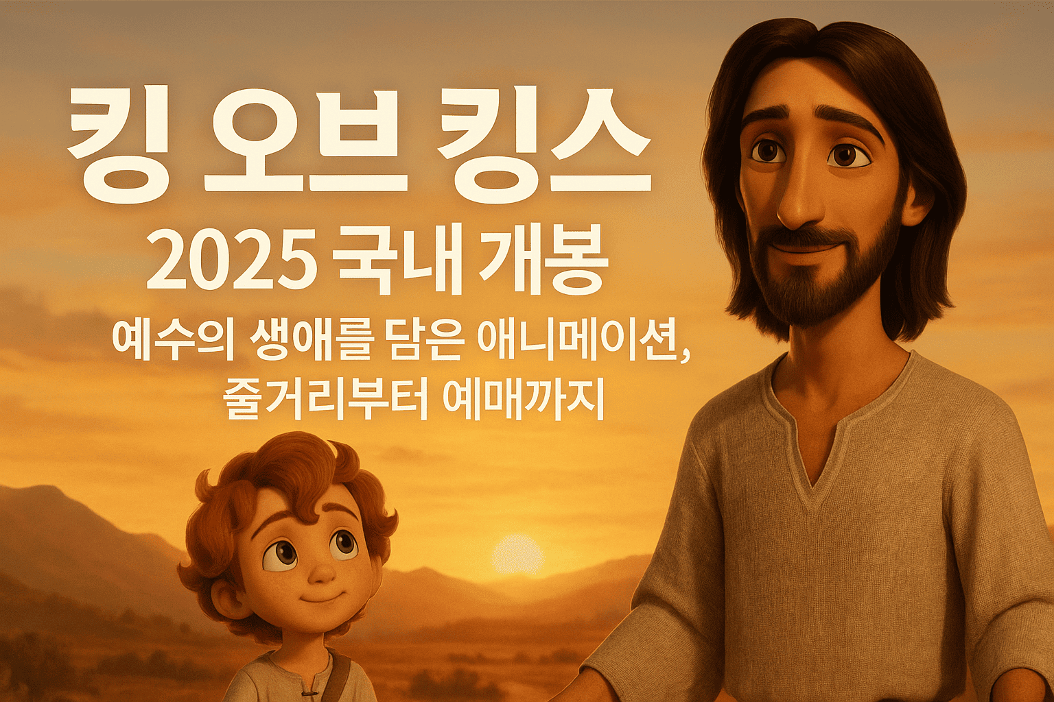 킹 오브 킹스 2025 애니메이션 국내 개봉 썸네일 – 예수의 생애, 성우진, 줄거리, 예매 정보 강조 이미지