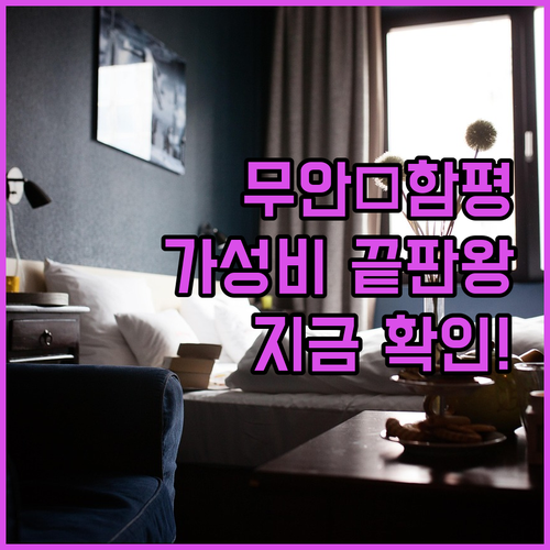 무안역 인근 호텔부터 함평 오션뷰 숙..