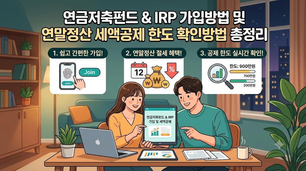 연금저축펀드 IRP 가입방법 및 연말정산 세액공제 한도 확인방법 총정리