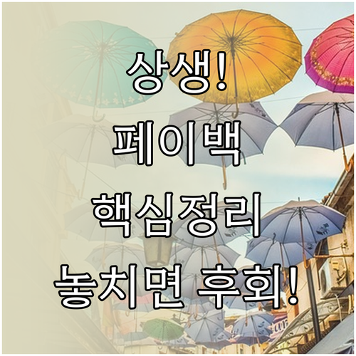 상생페이백 연계 전통시장 행사의 긍정..