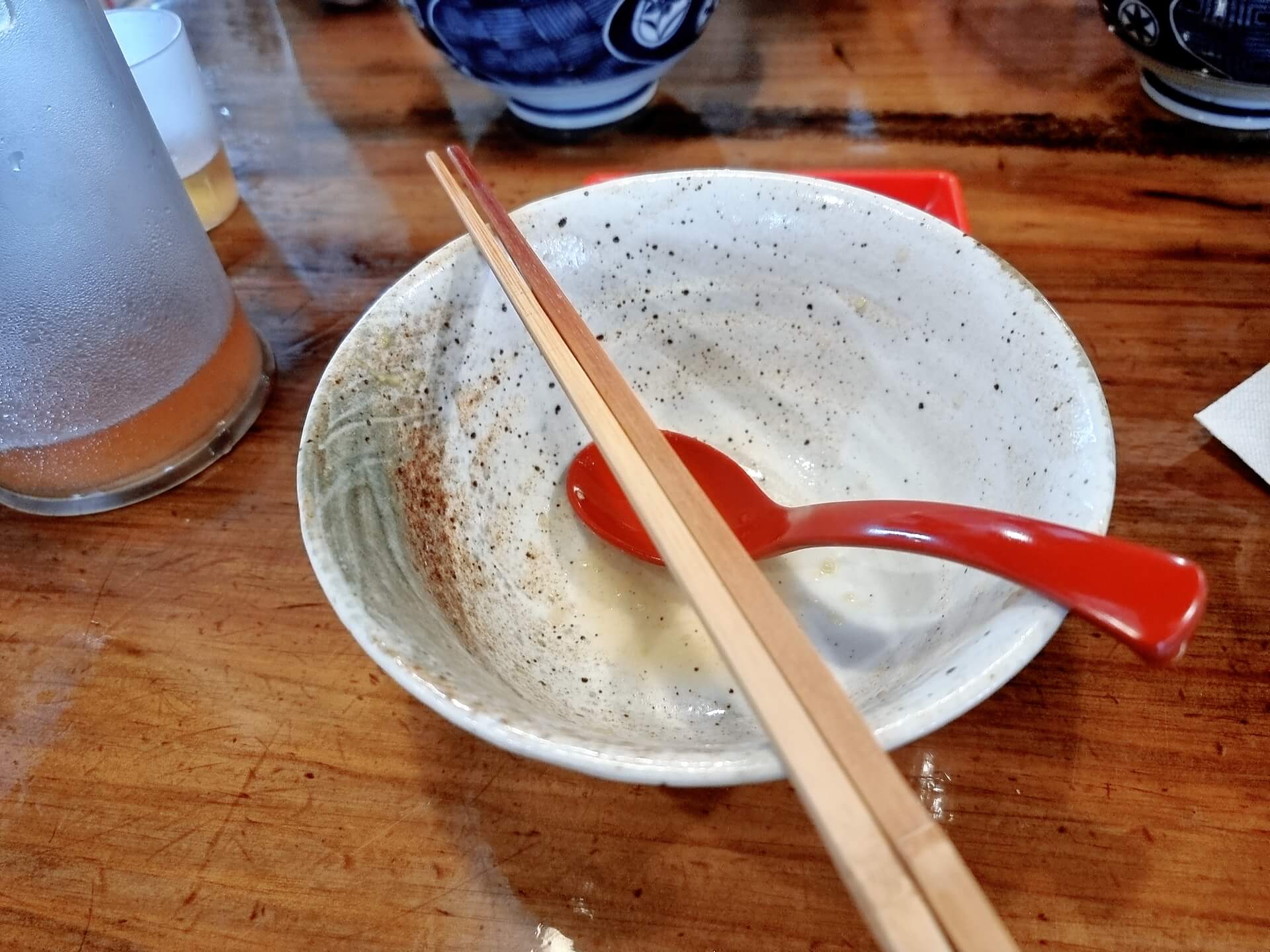 냉우동 다먹고 빈그릇만 남음