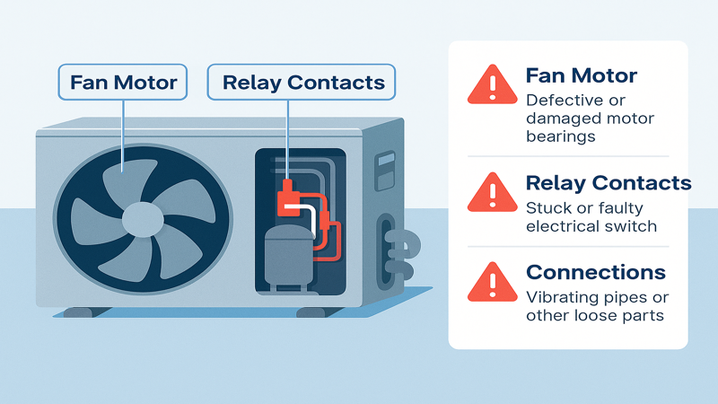 에어컨 안 켰는데 실외기 돌아가는 소리
