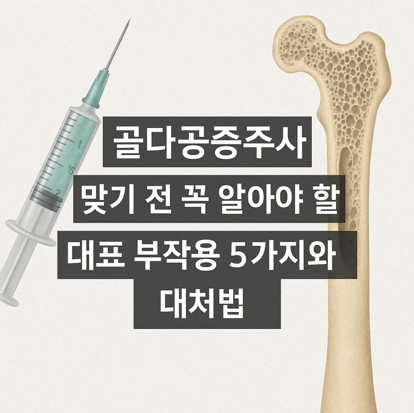 골다공증주사 맞기 전 꼭 알아야 할 대표 부작용 5가지와 대처법
