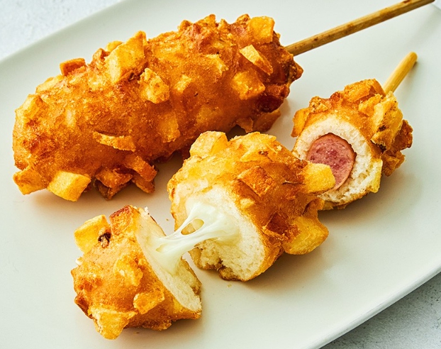 한국의 감자 요리 감자핫도그