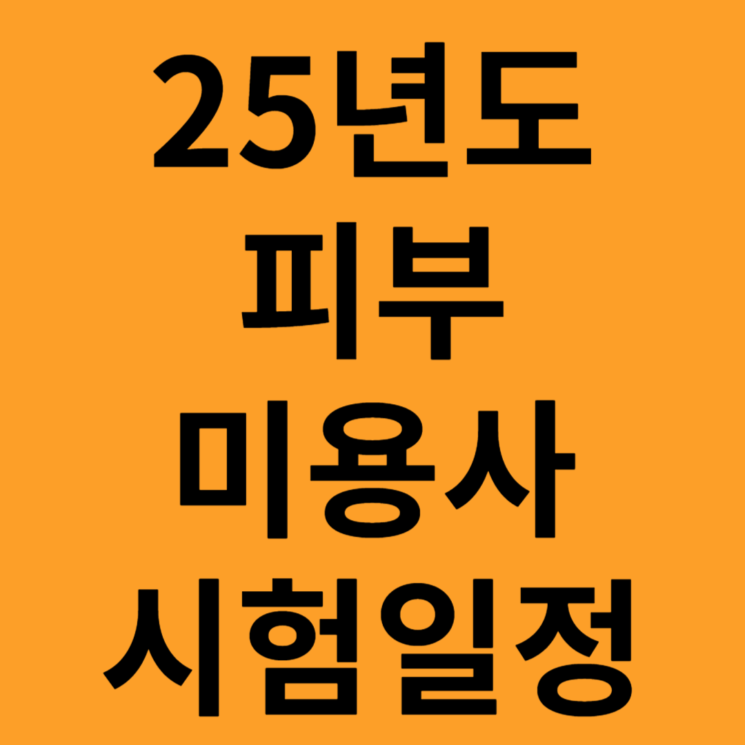 피부 미용사 시험일정