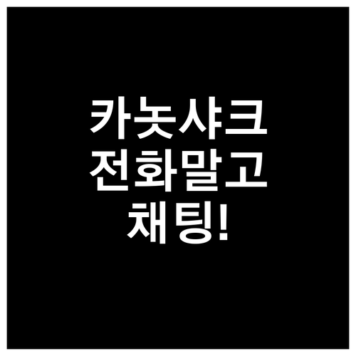 카놋샤크 좌석 변경 전화보다 채팅이 ..