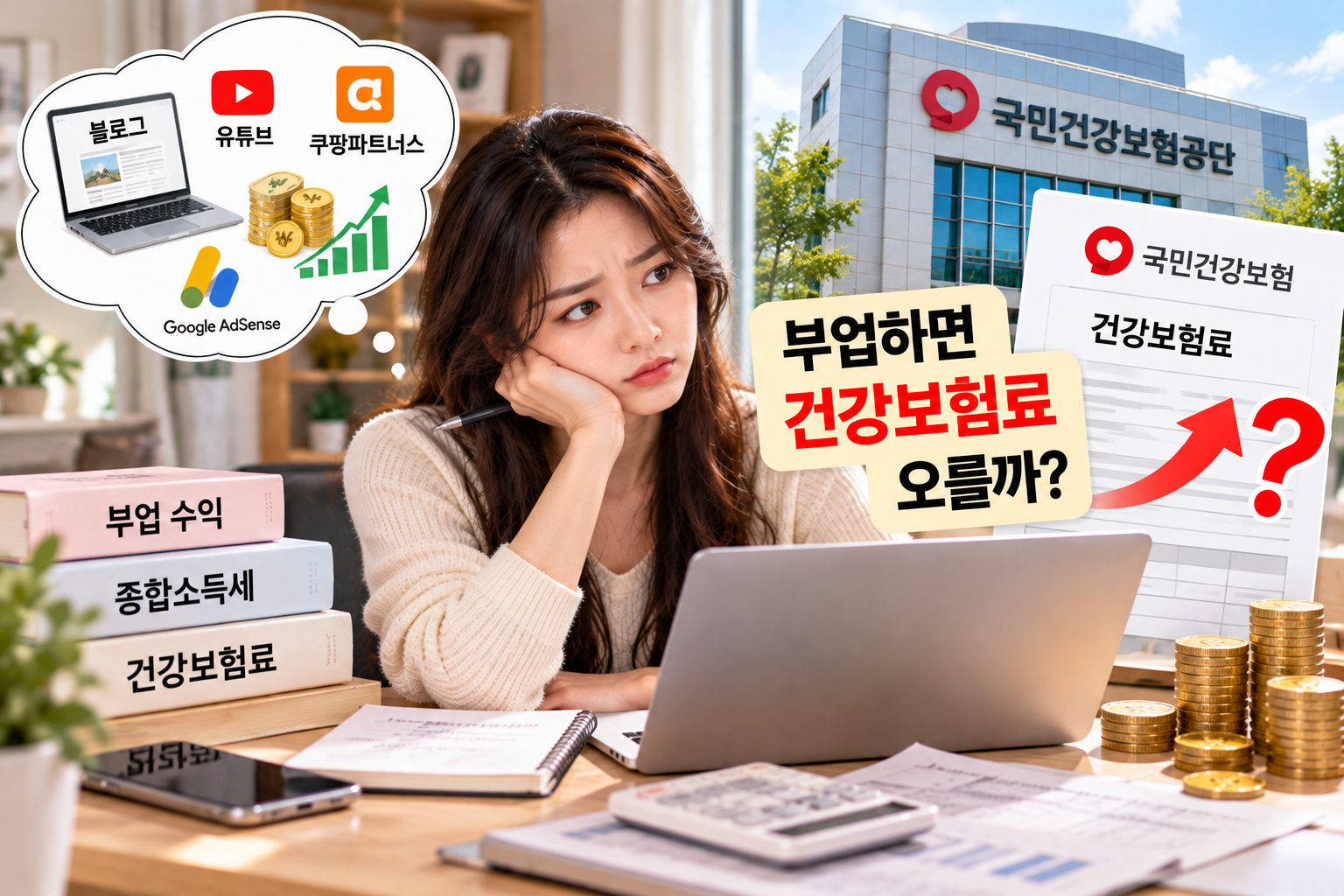 직장인 부업하면 건강보험료 오를까?