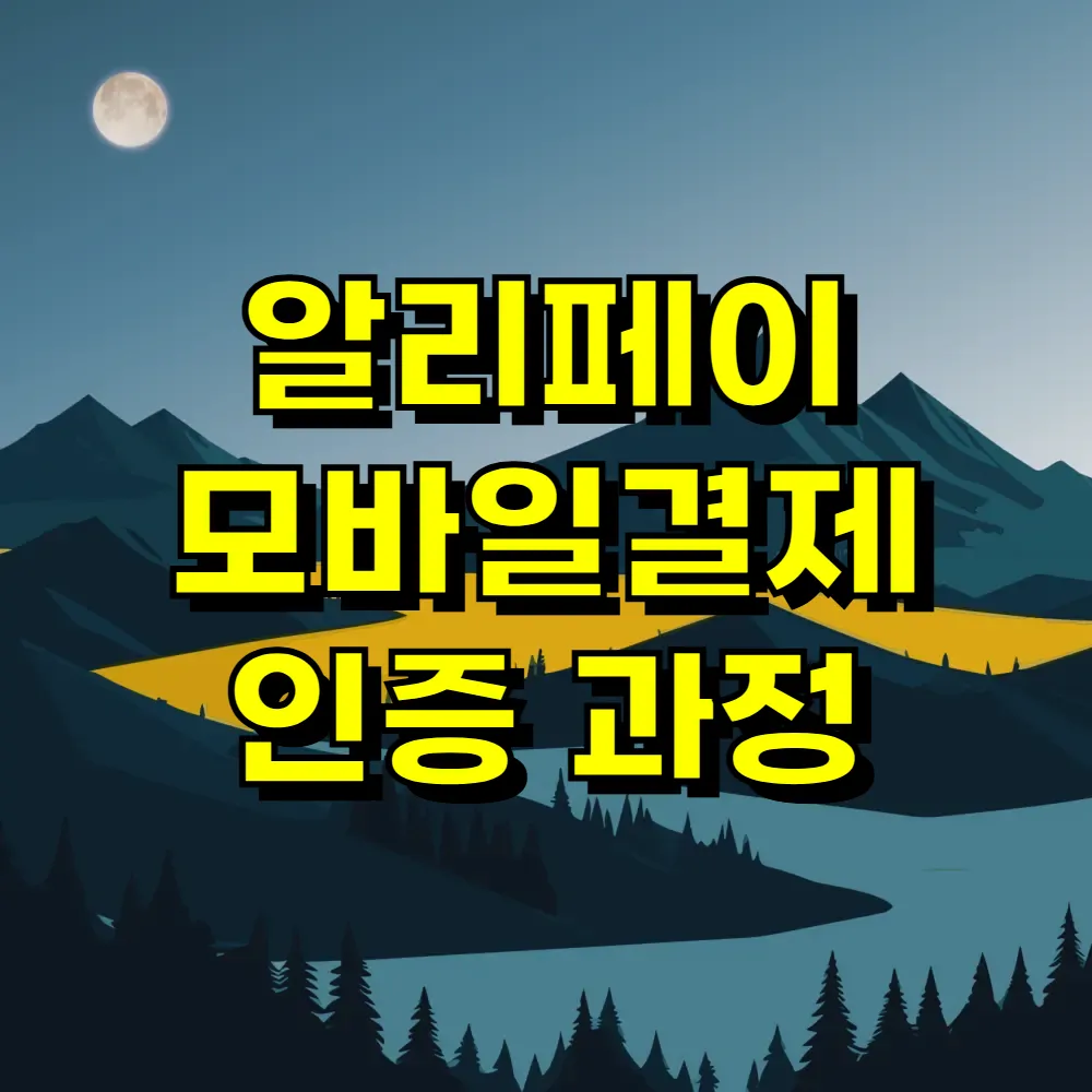 알리페이 모바일결제 인증 과정