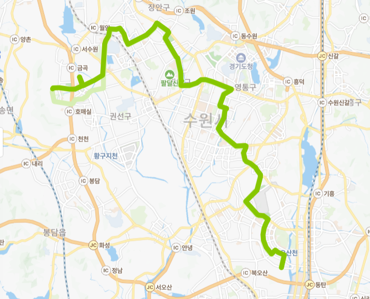 수원-화성-62-1번-버스-노선-지도