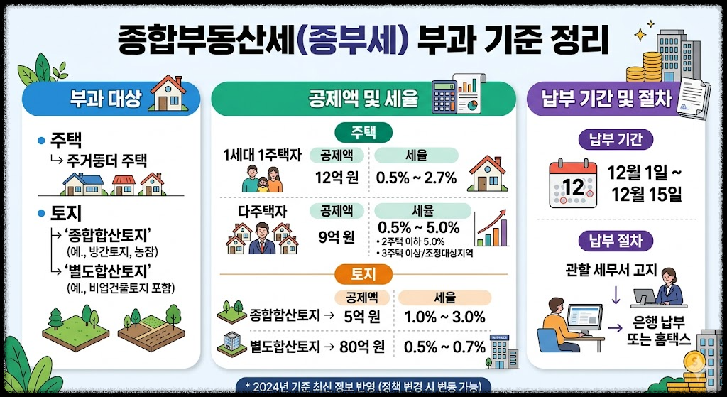 종합부동산세 부과 기준 정리