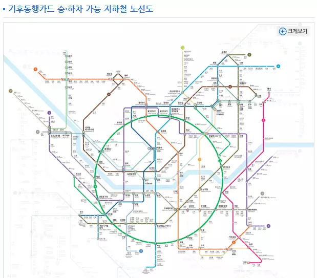 기후동행카드 노선도