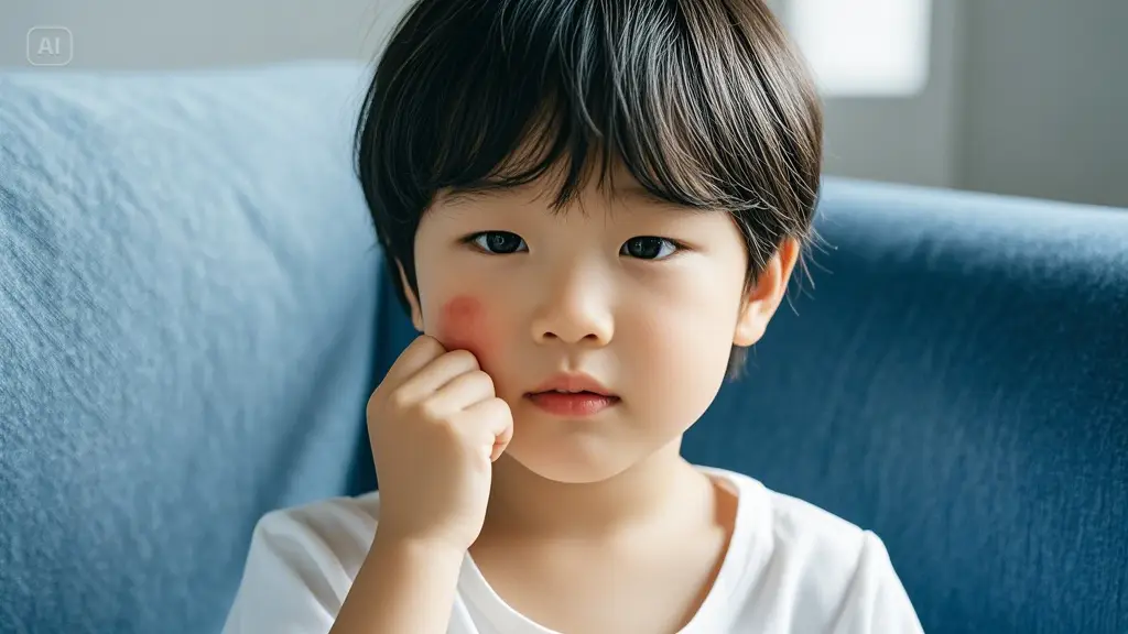모기에 물린 어린이