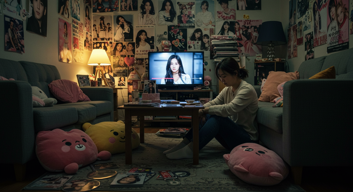 사진-연예인 사진으로 가득찬 방