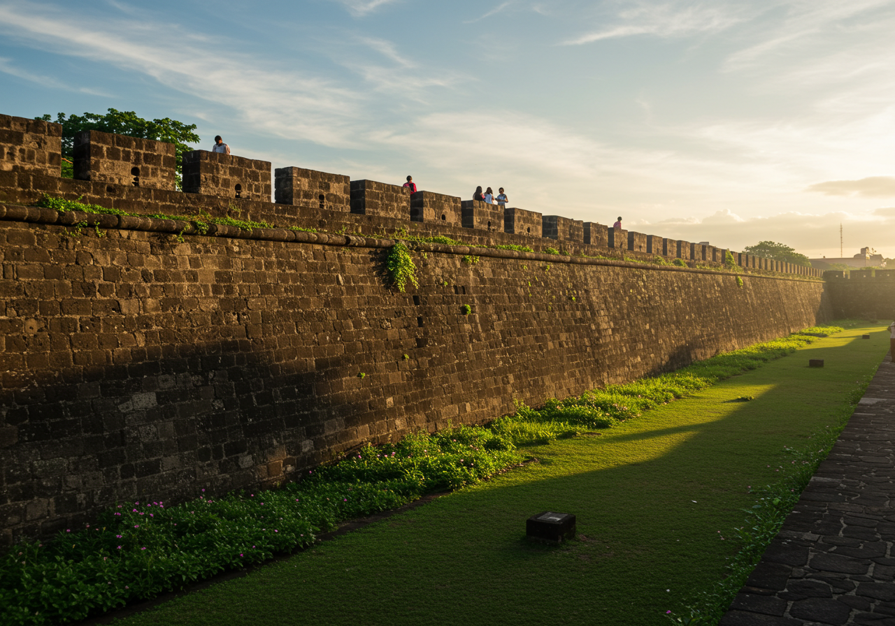 인트라무로스 성벽의 웅장한 모습