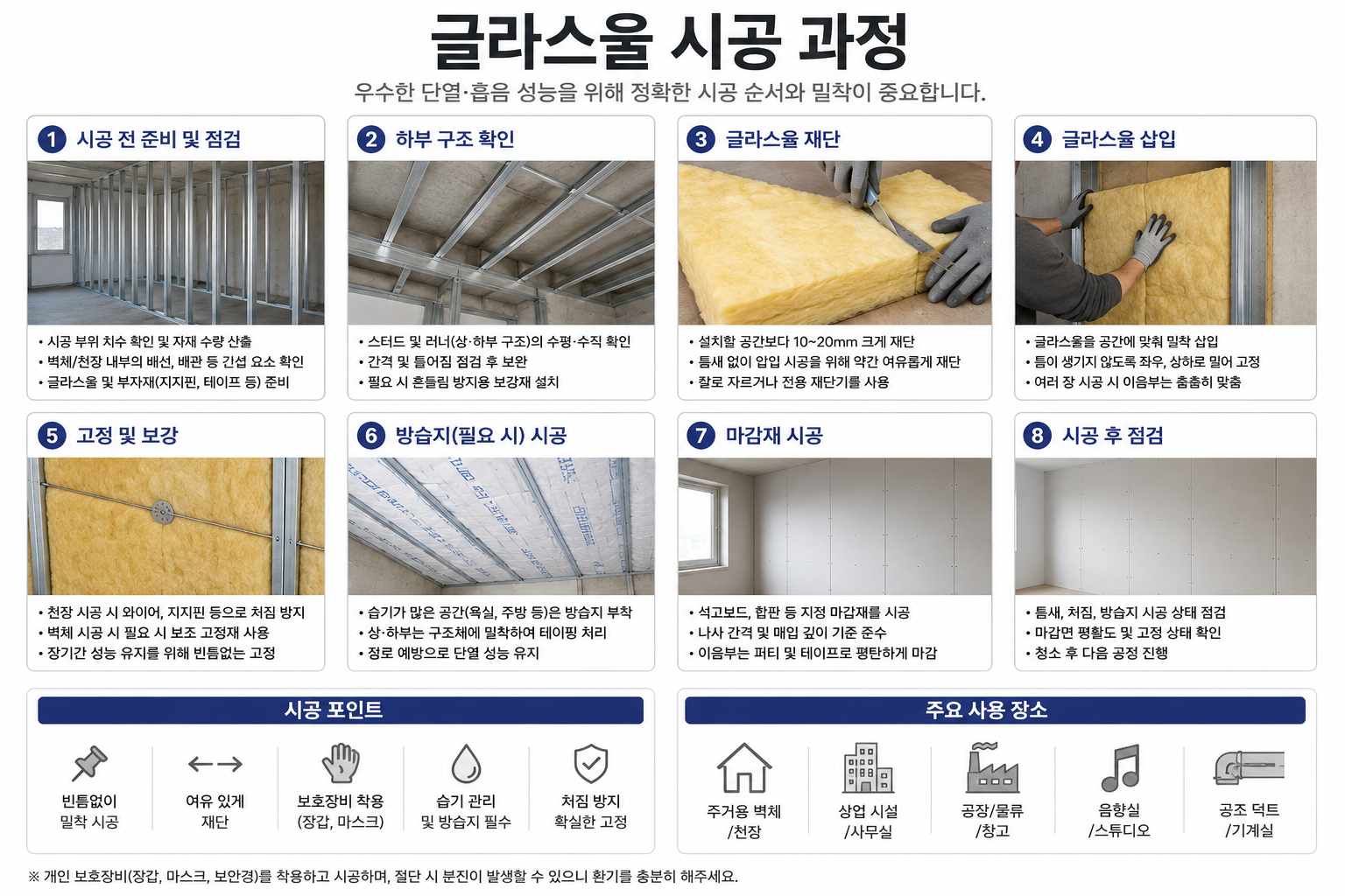 글라스울 시공 과정