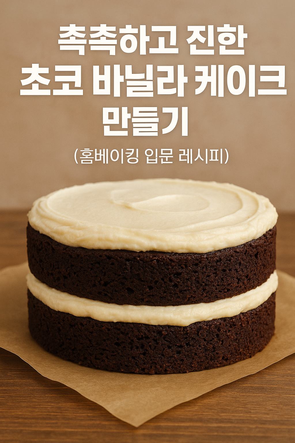 초코 바닐라 케이크 만들기