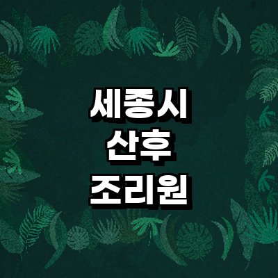 세종시 산후조리원