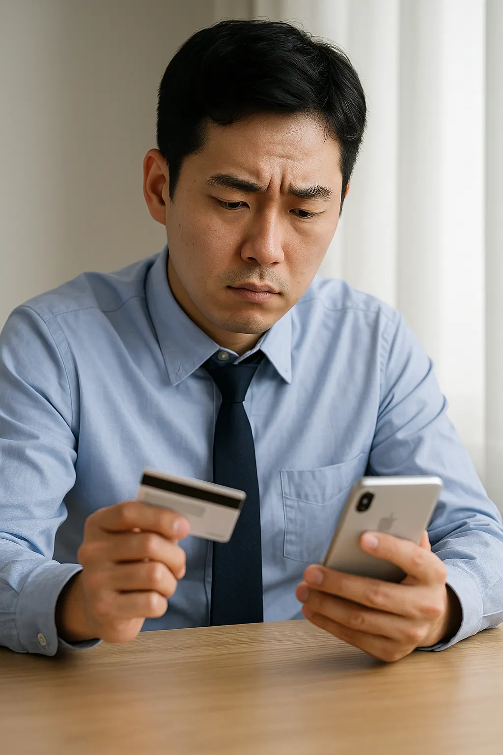 해외 결제 비용과 카드 수수료를 확인하며 고민하는 직장인