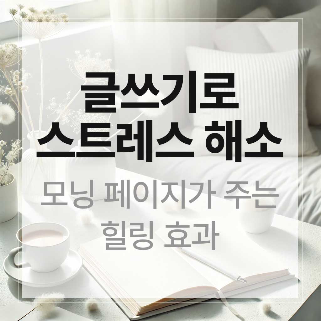 모닝 페이지 힐링 효과 관련 이미지