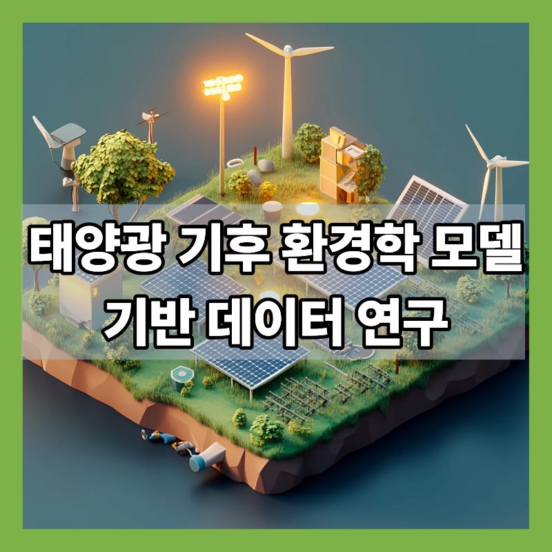 태양광 기후 환경학 모델 기반 데이터 연구