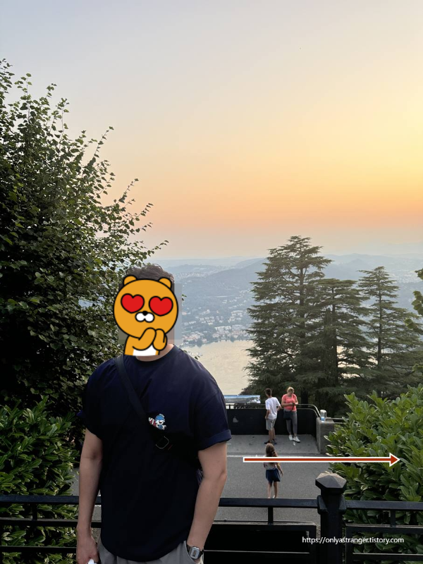브루나테 노을 맛집 식당가는 길