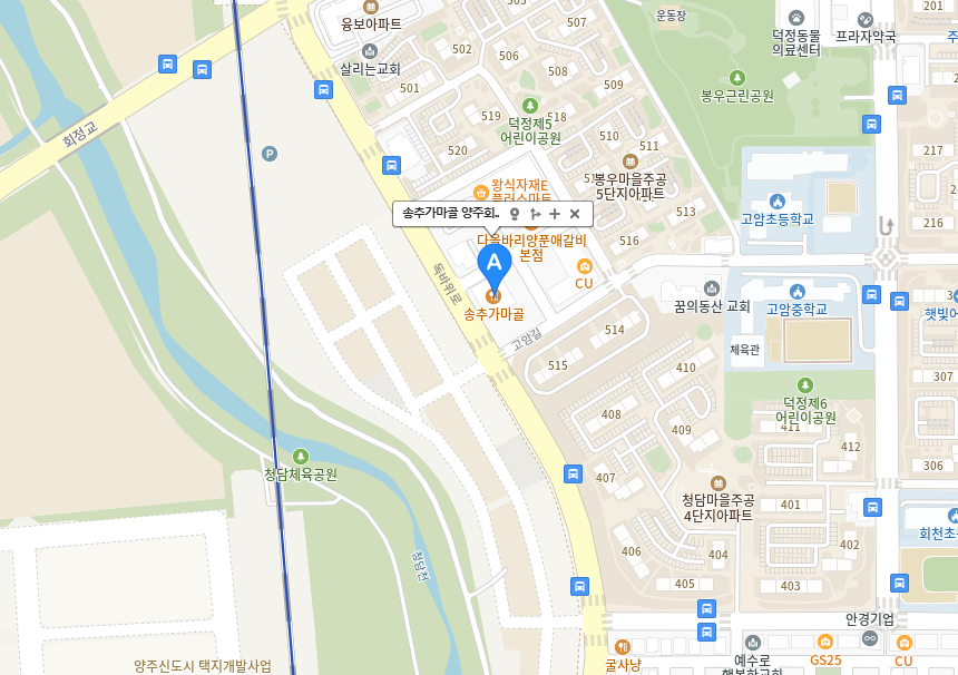 송추가마골-양주회천점-지도