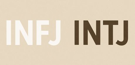 INFJ와 INTJ를 나타내는 글자 이미지