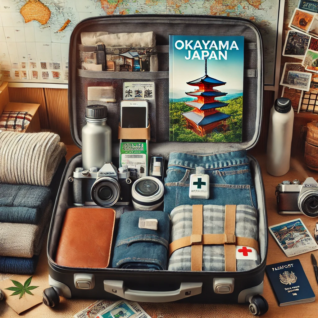 오카야마 여행 가방과 필수 준비물 이미지