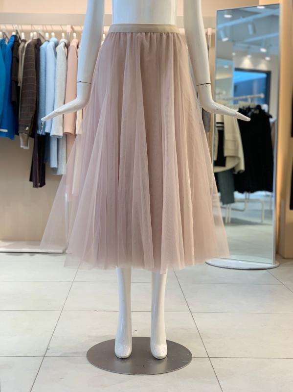 JJ지고트 허리 밴딩 샤 스커트 GP4N0SK411